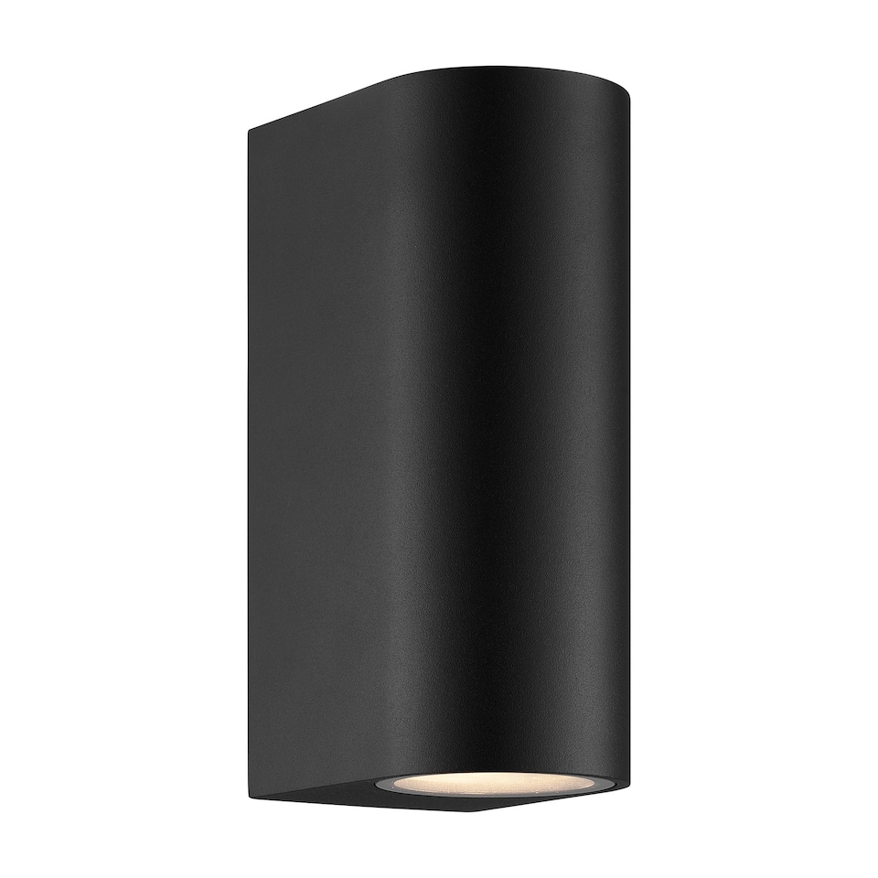 image 1 of Nordlux Dion Outdoor Wall Light Black Aluminium Solar GU10 Sensor Weatherproof - Mains Powered, IP44 | Black | Black