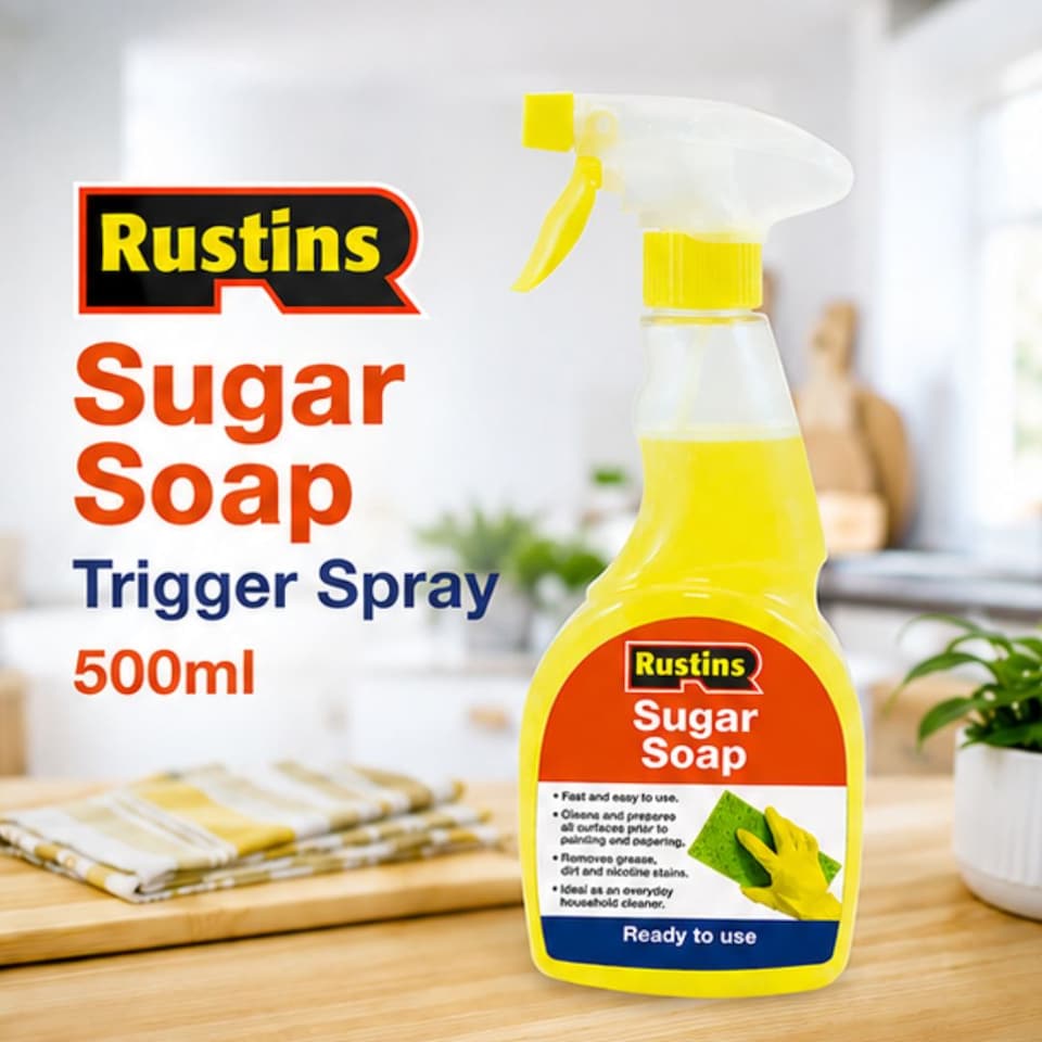 image 1 of Rustins Ready to Use Sugar Soap 500ml Trigger Spray | Yellow | 1