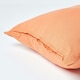 image 3 of Homescapes Burnt Orange European Size Linen Pillowcase - 80 x 80 cm Orange