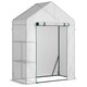 image 1 of Outsunny Greenhouse for Outdoor, Portable Gardening Plant Grow House w Shelf