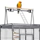 image 5 of Yaheetech 174 cm Tall Play Top Parrot Cage Metal Rolling Bird Cage Black