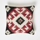 image 1 of Homescapes Tawa Handwoven Traditional Red & Black Kilim Cushion - 45 x 45 cm Red