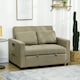 image 2 of HOMCOM 2 Seater Sofa Bed Convertible Bed Settee with Cushions, Brown