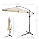 image 5 of Outsunny 2.7m Garden Banana Parasol Cantilever Umbrella with Crank Handle and Cross Base for Outdoor, Hanging Sun Shade, Light Brown