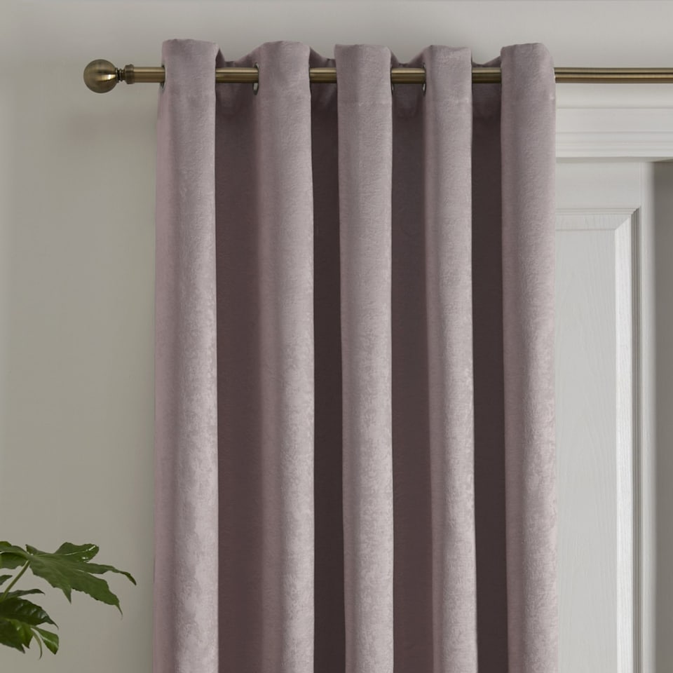 image 1 of Fusion Strata Eyelet Single Panel Door Curtain Blush