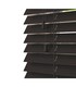 image 1 of 80cm Onyx Smooth Finish Faux Wood Venetian Blinds with Strings  (120cm Drop) | Black | Black