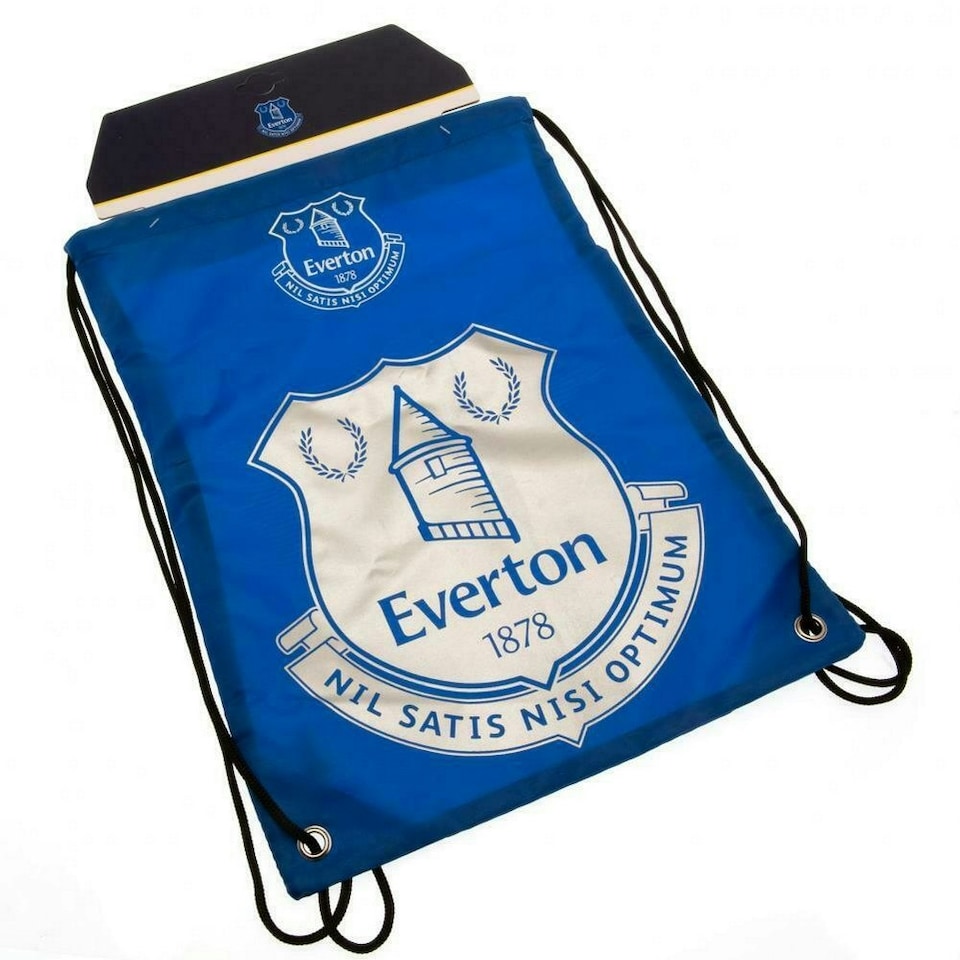 image 1 of Everton FC Crest Gym Drawstring Bag - Blue/White - One Size Blue | One Size