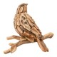 image 3 of Naturecraft Resin Driftwood Collection Sitting Bird Wall Art Brown