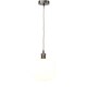 image 3 of Set of 2 Bento - White Ribbed Glass Chrome Retro Pendant Fittings