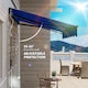 image 6 of Outsunny 2.5 x 2m Electric Awning with LED Light and Remote Controller Blue | Blue | 1