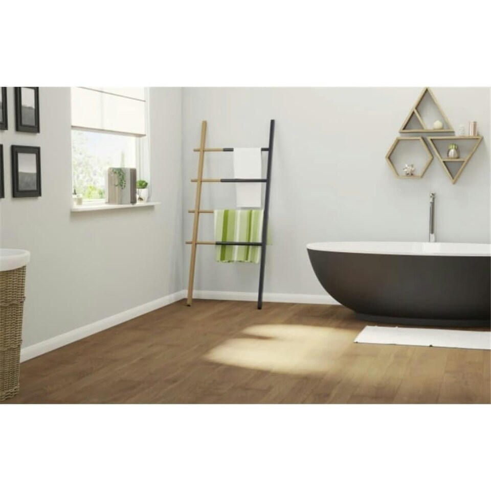 image 1 of PACK OF 20 (Total 20 Units) - Medium Oak 8mm Thick Laminate Flooring (44.4m2 Coverage)