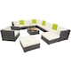image 1 of Garden Furniture Set Las Vegas - large outdoor corner sofa, armchair, coffee table | Grey | grey | 75 x 75 x 38 cm | 1