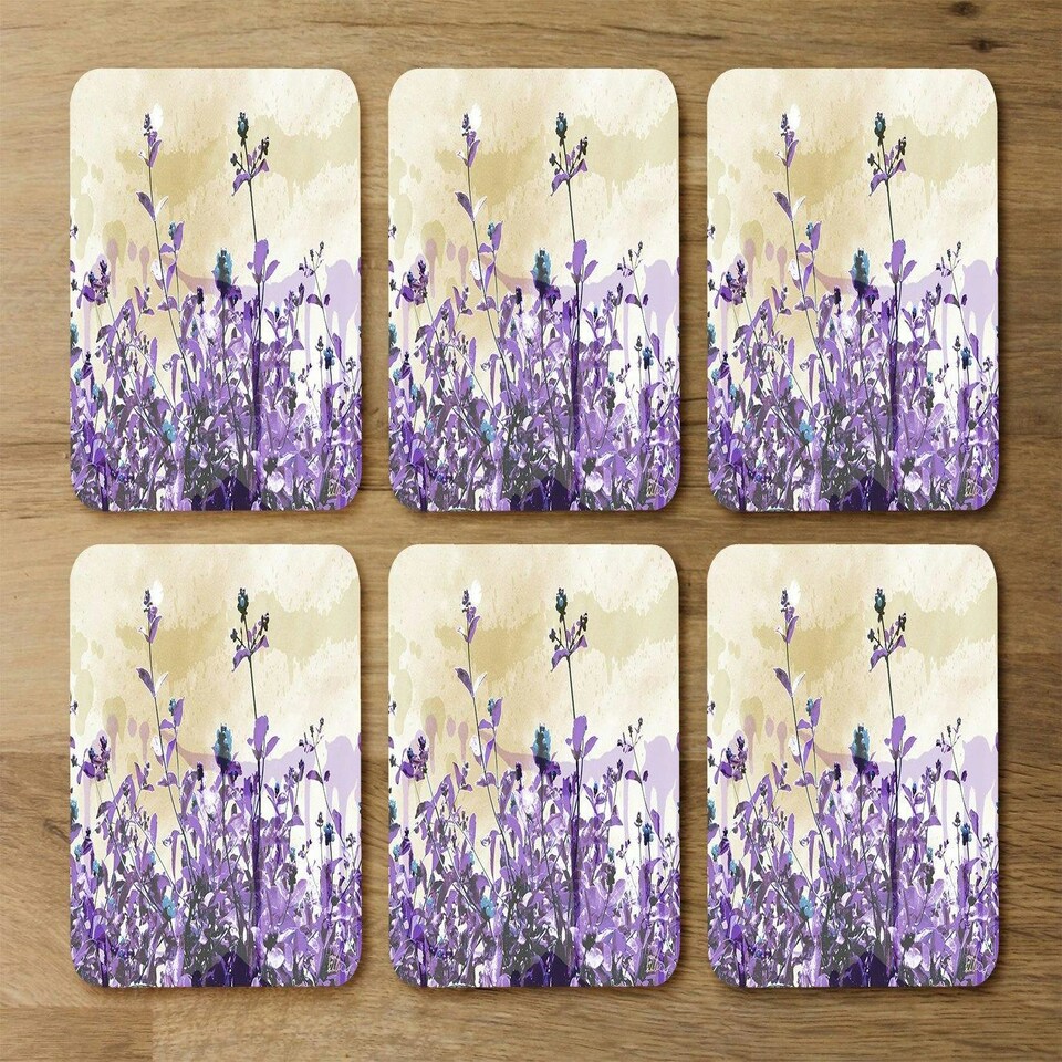 image 1 of Purple Flowers (Coaster)