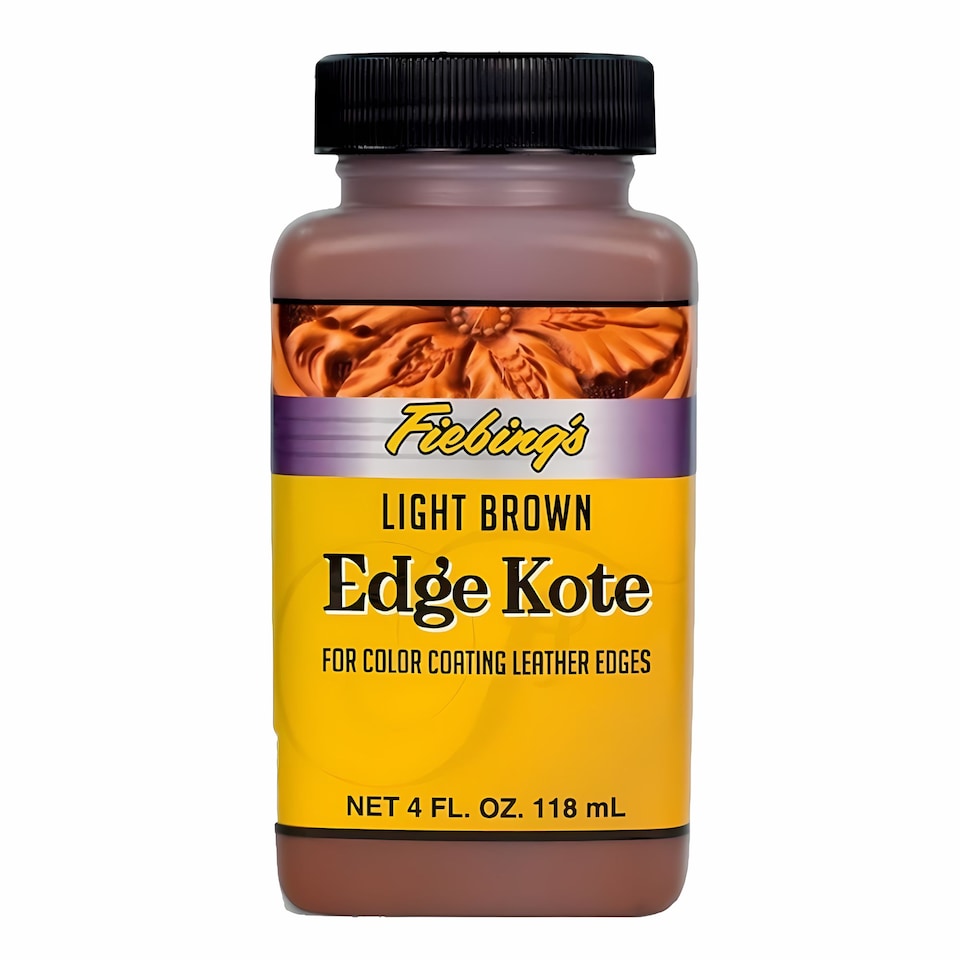 image 1 of Fiebing's Edge Kote - Leather Edge Sealer and Finisher 4oz | Brown | Light Brown