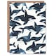 image 1 of Greeting Card Orca Killer Whale Bright Watercolour Pattern Birthday