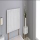 image 2 of White Plush Velvet 9 Panel Headboard White | 4FT6 Double 20"inch Headboard
