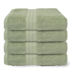 OHS 4 x Luxury 100% Cotton 500GSM Bathroom Bath Towel Green | Sage Green | Bath towel