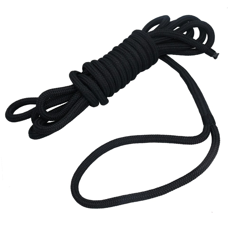 image 1 of Single Spliced Premium Mooring Line 12mm x 10m Braided Boat Dock Rope Warp