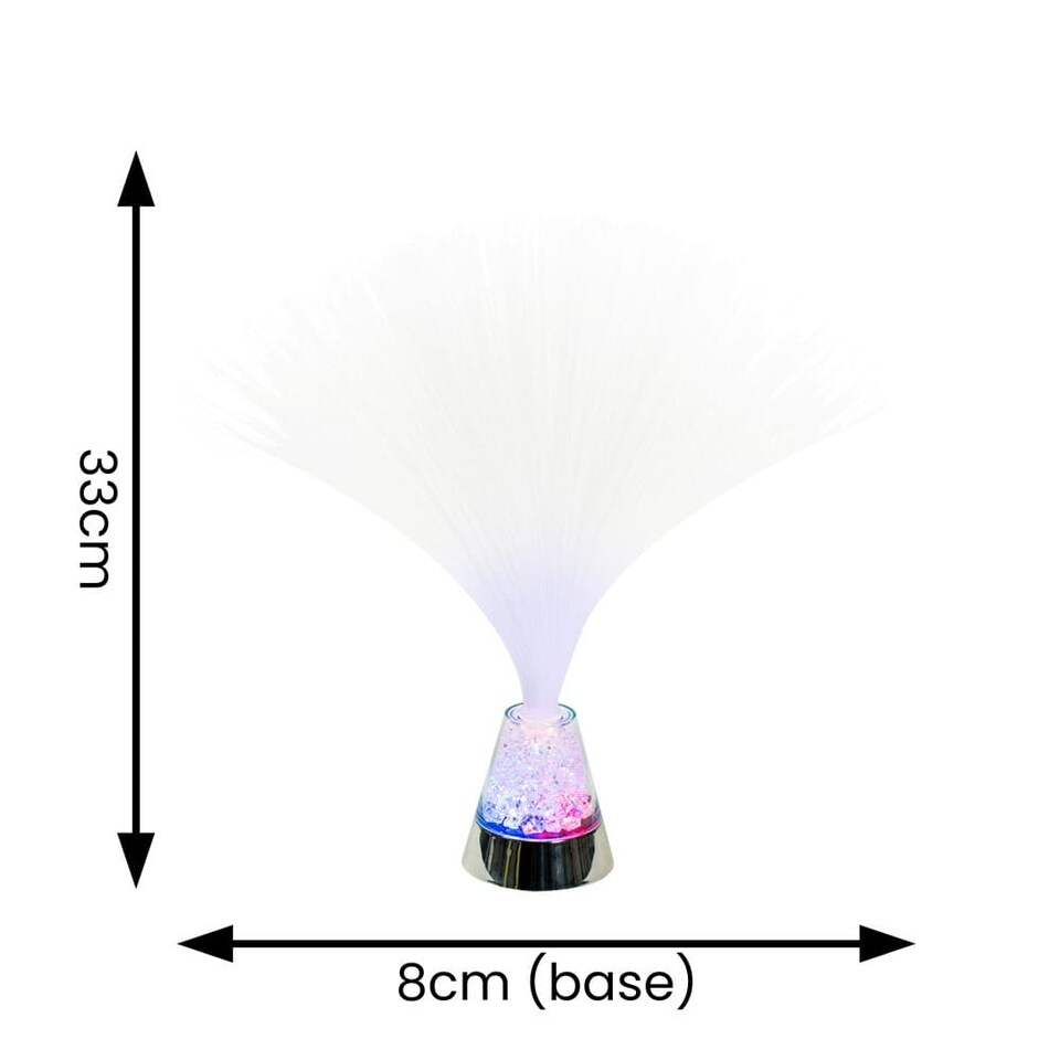image 1 of ValueLights Fibre optic lamp Fibre optic lamp Clear White Illuminated Decoration and Integrated LED 1W Multicolour Bulb