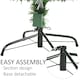 image 7 of HOMCOM 5ft White Light Artificial Christmas Tree w/ 180 LED Star Topper Tri-Base
