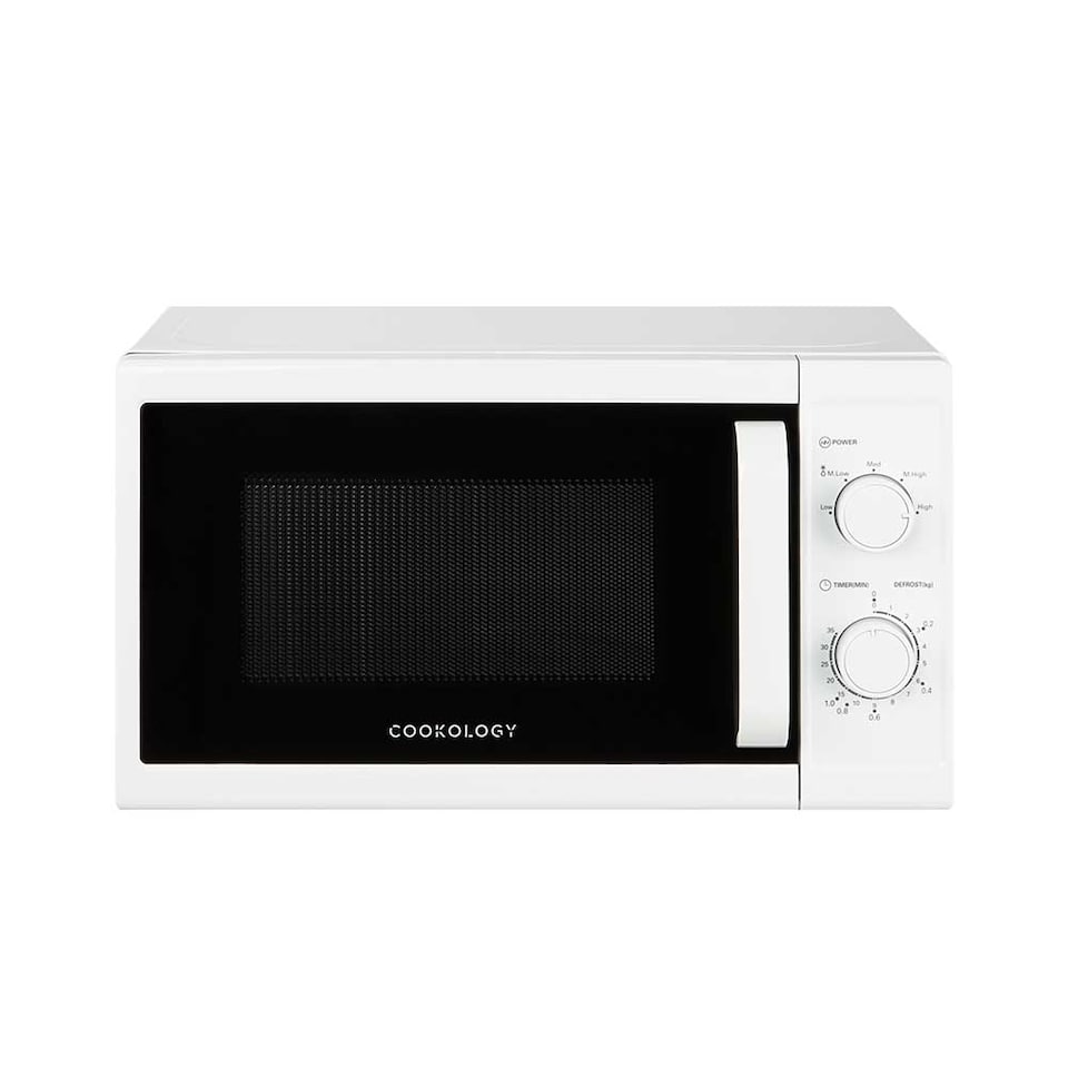 image 1 of Cookology 800W Microwave 20L Manual Control Freestanding - CMAFS20LWH White