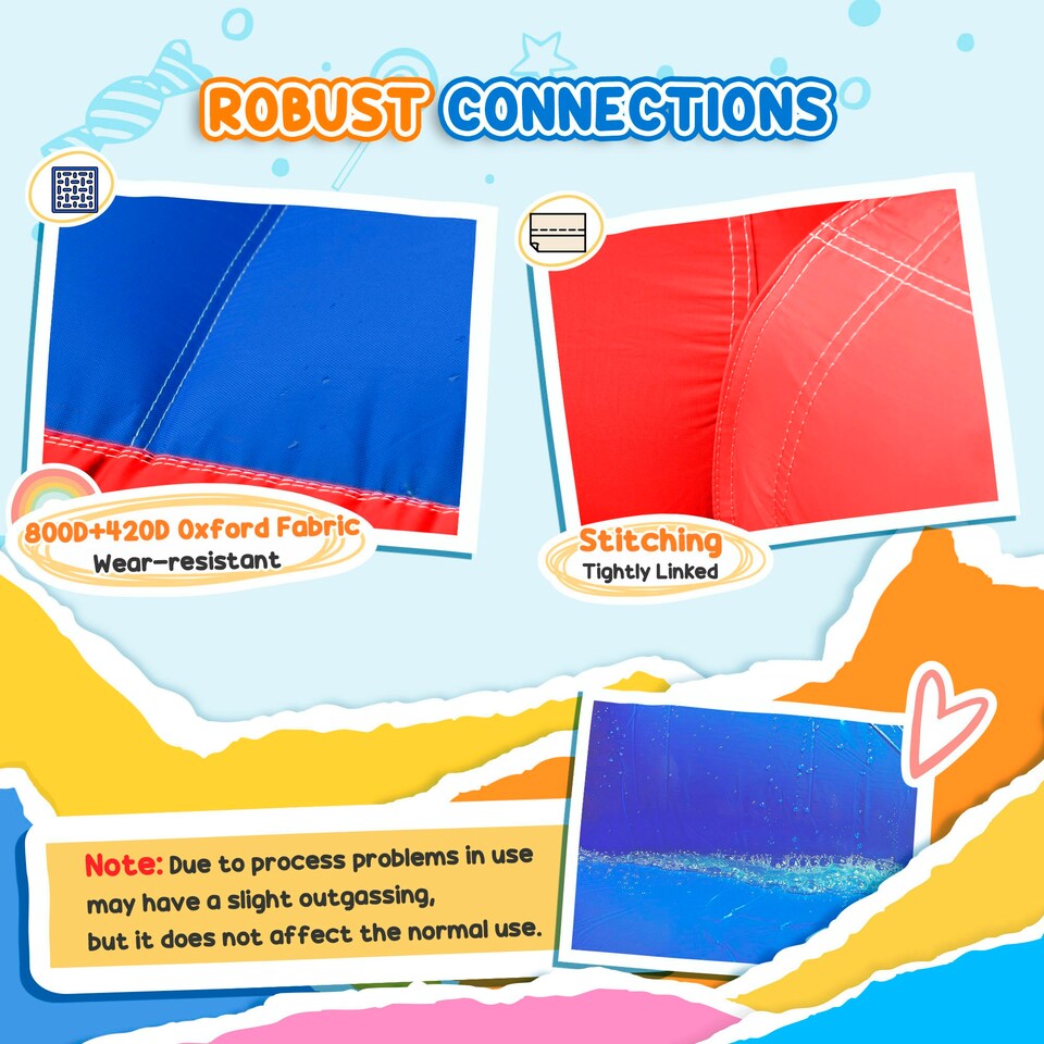 image 1 of Outsunny 4-in-1 Kids Bouncy Castle w/ Slide, Trampoline, Climbing Wall