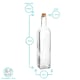 image 3 of Argon Tableware Olive Oil Pourer Bottles with Cork Lids - 500ml - Pack of 2