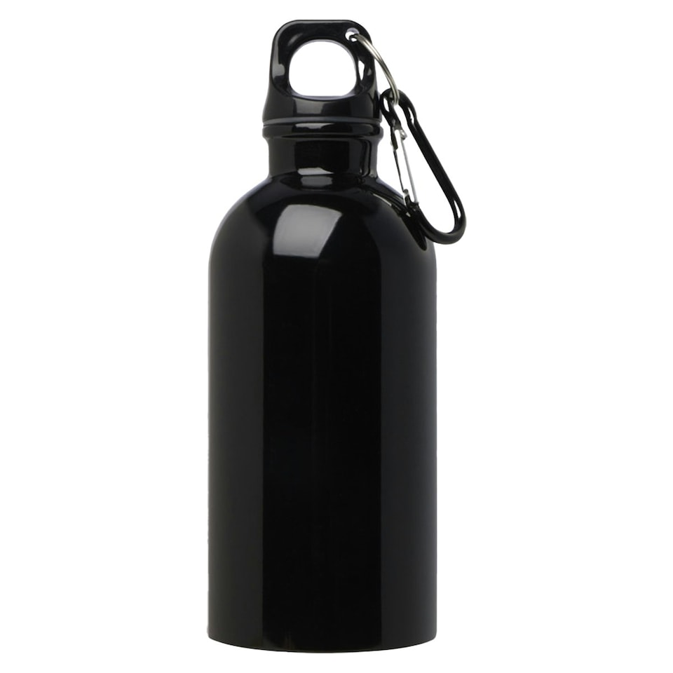 image 1 of Floso Stainless Steel Single Wall 400ml Water Bottle - Solid Black - One Size