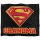 image 2 of Superman Grandma Logo Blanket - Multicoloured - One Size
