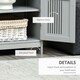 image 5 of kleankin Bathroom Cabinet, Freestanding Floor Cabinet with Storage, Grey Grey