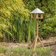 image 2 of Round Oak Bird Table With Zinc Roof