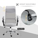 image 3 of HOMCOM Executive Office Chair High Back Mesh Back Seat Desk Chairs, Light Grey