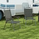 image 2 of Outsunny Folding Chairs Set, Breathable Mesh Fabric Seat, Dark Brown
