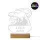 image 1 of Personalised Dinosaur Wooden Based LED Light
