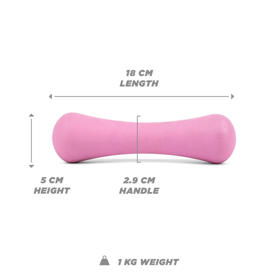 image 1 of Phoenix Fitness Dumbbell Pair - 1kg - Pink