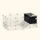 image 7 of PawHut DIY Small Animal Cage w/ Elevated Huts, for Guinea Pigs, Rabbits