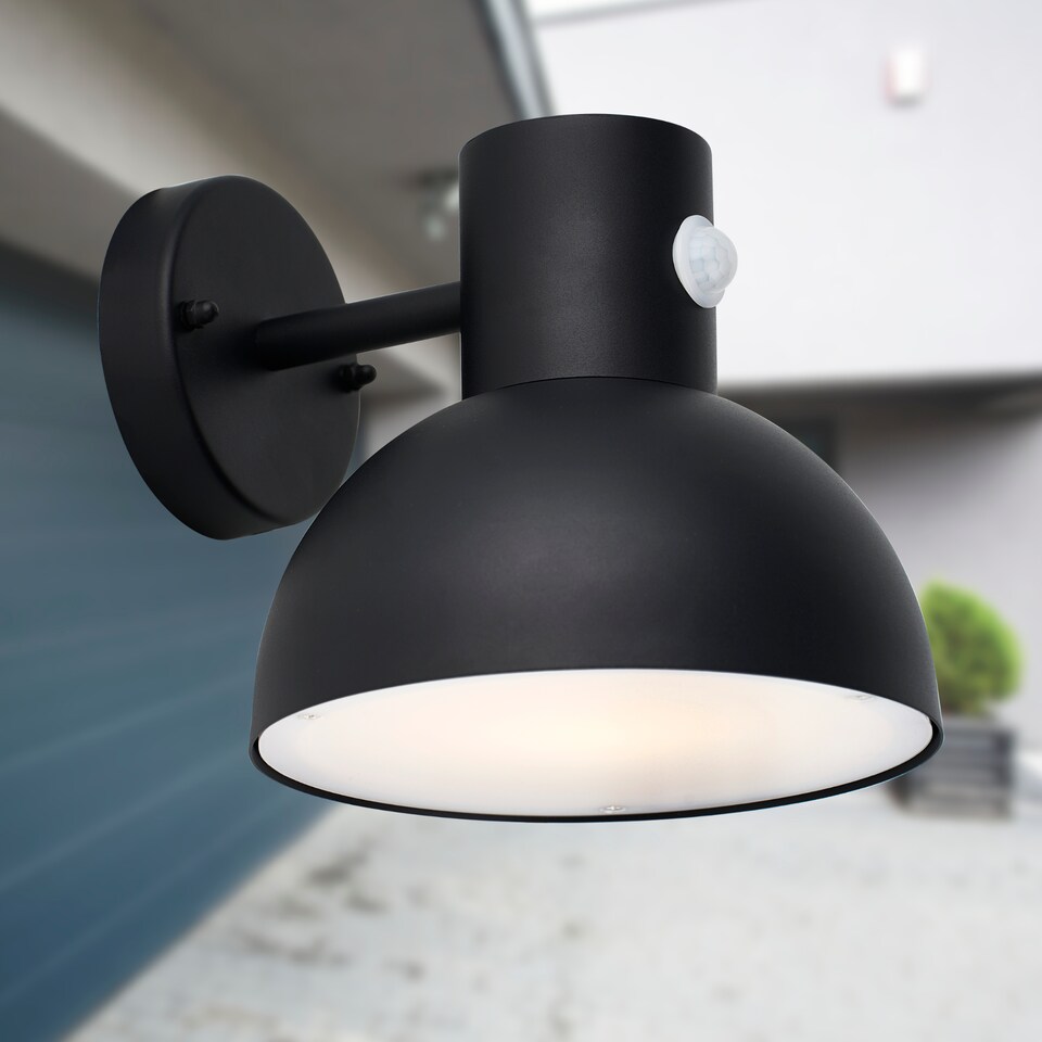 image 1 of Arkle - Black Motion Sensor Outdoor Wall Light