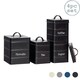 image 1 of Harbour Housewares 4 Piece Black Vintage Metal Kitchen Canisters Set Utility Storage Utility Containers Storage Box Storage Container