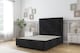 image 1 of Sloomy Ashford Black Naples Divan Bed Base 2 Drawers Left Side With 54 Inch Floor Standing Headboard & 12 Inch Matching Footboard | Black | Black | Small Double | 1
