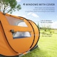 image 6 of Outsunny Camping Tent Dome Pop-up Tent  with Windows for 4-5 Person Dark Green