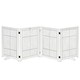 image 1 of PawHut Freestanding Pet Gate Safety Barrier 4 Pannel with Support Feet White