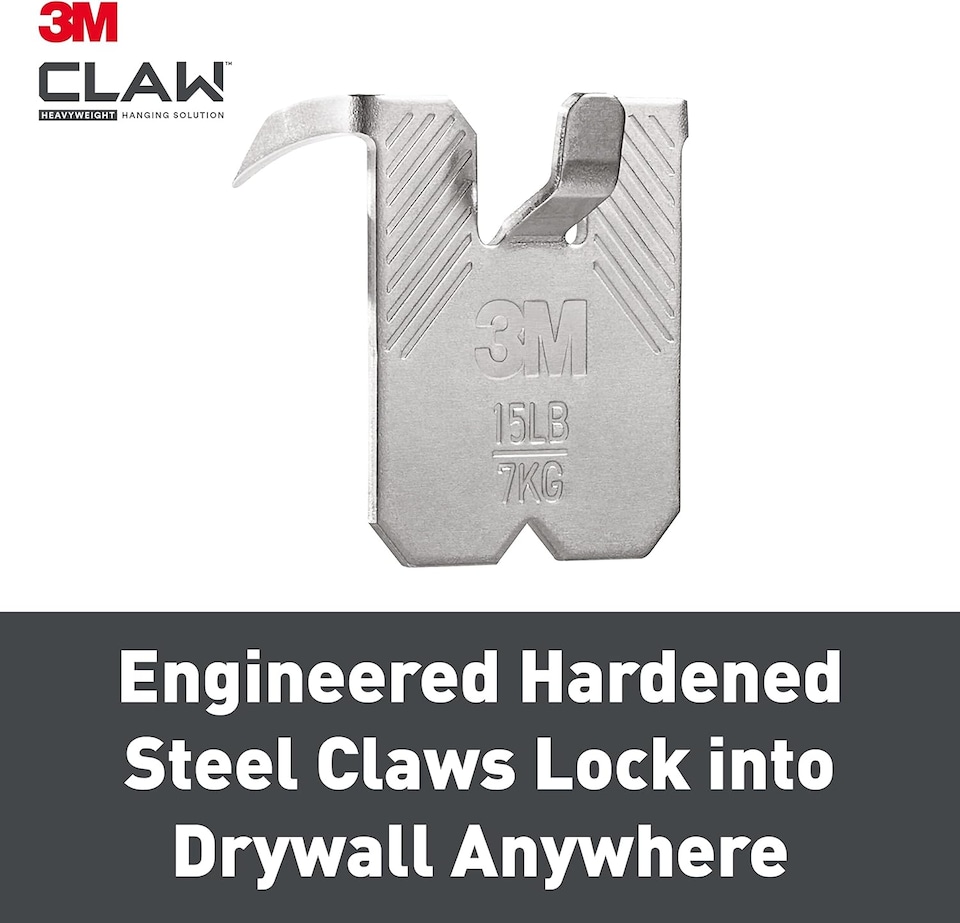 image 1 of 3M CLAW Drywall Picture Hanger 4 Pack, 7kg Capacity