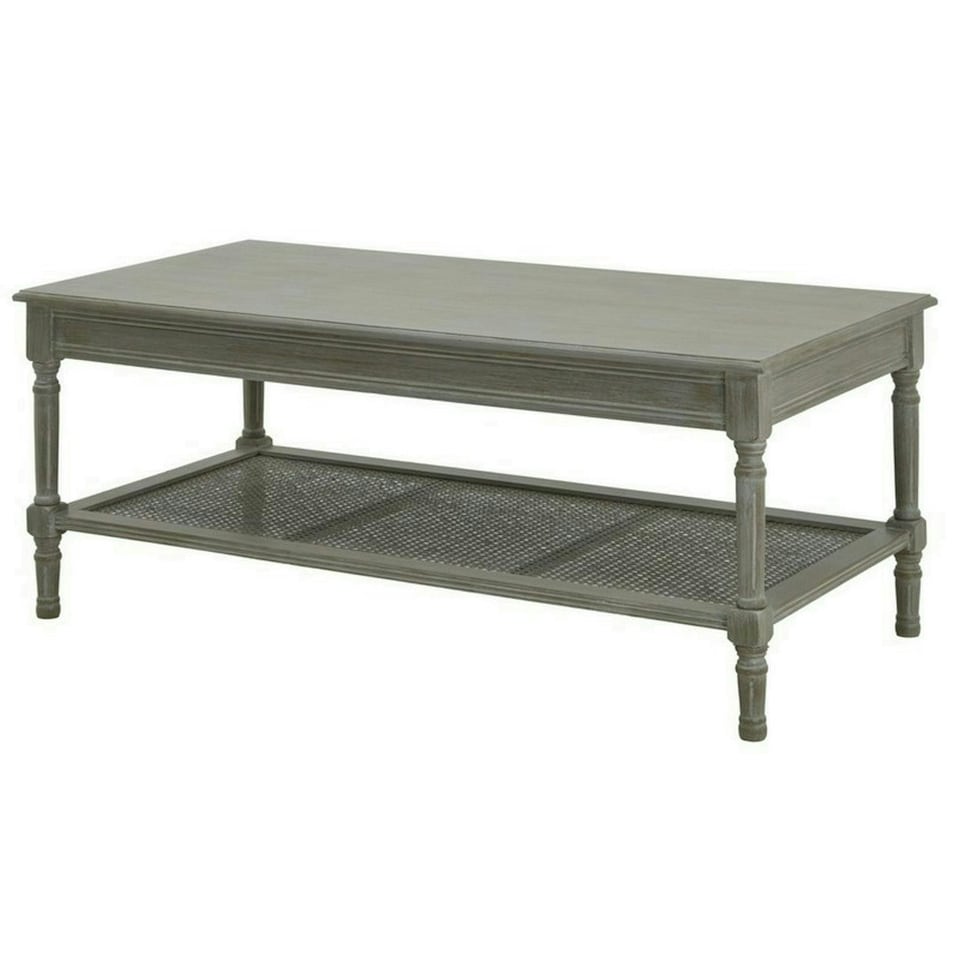 image 1 of The Serene Rattan Collection Coffee Table - Wood - L60 x W120 x H48 cm - Grey Grey