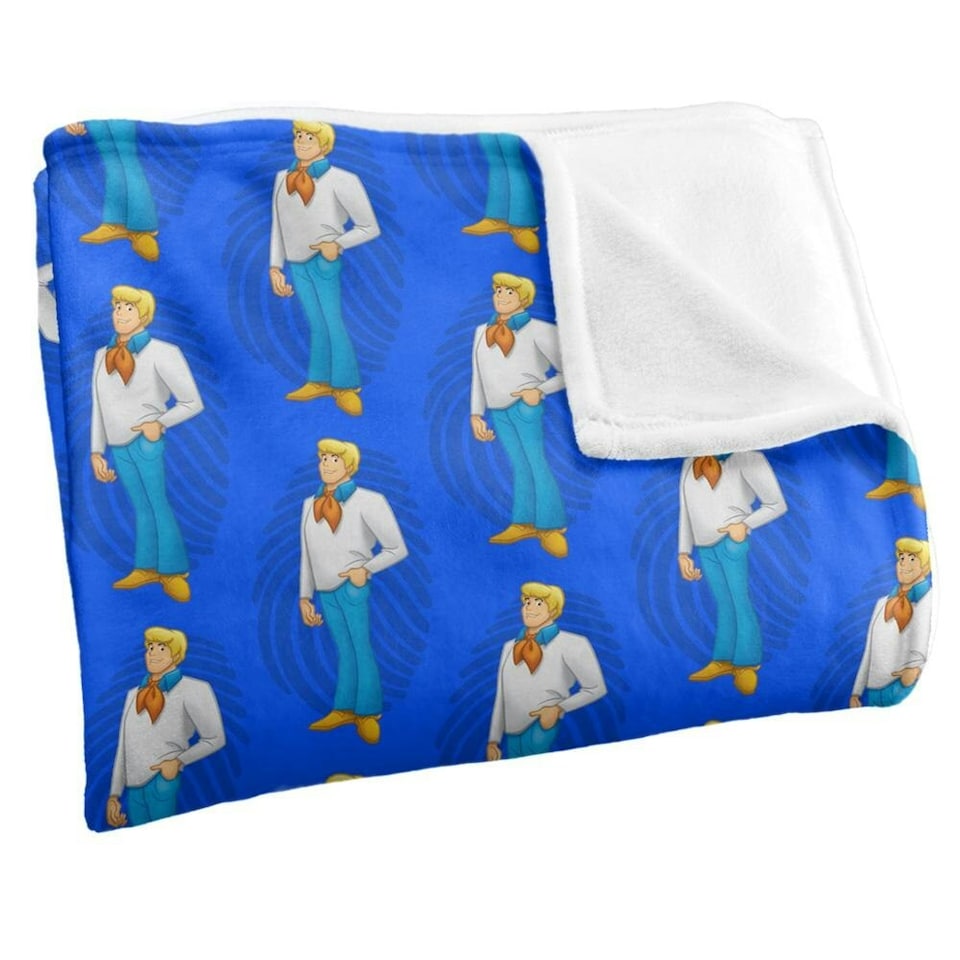 image 1 of Scooby Doo All-Over Print Fred Blanket - Multicoloured - One Size