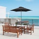 image 2 of Outsunny 2m Parasol Patio Umbrella, Outdoor Sun Shade with 6 Ribs Black