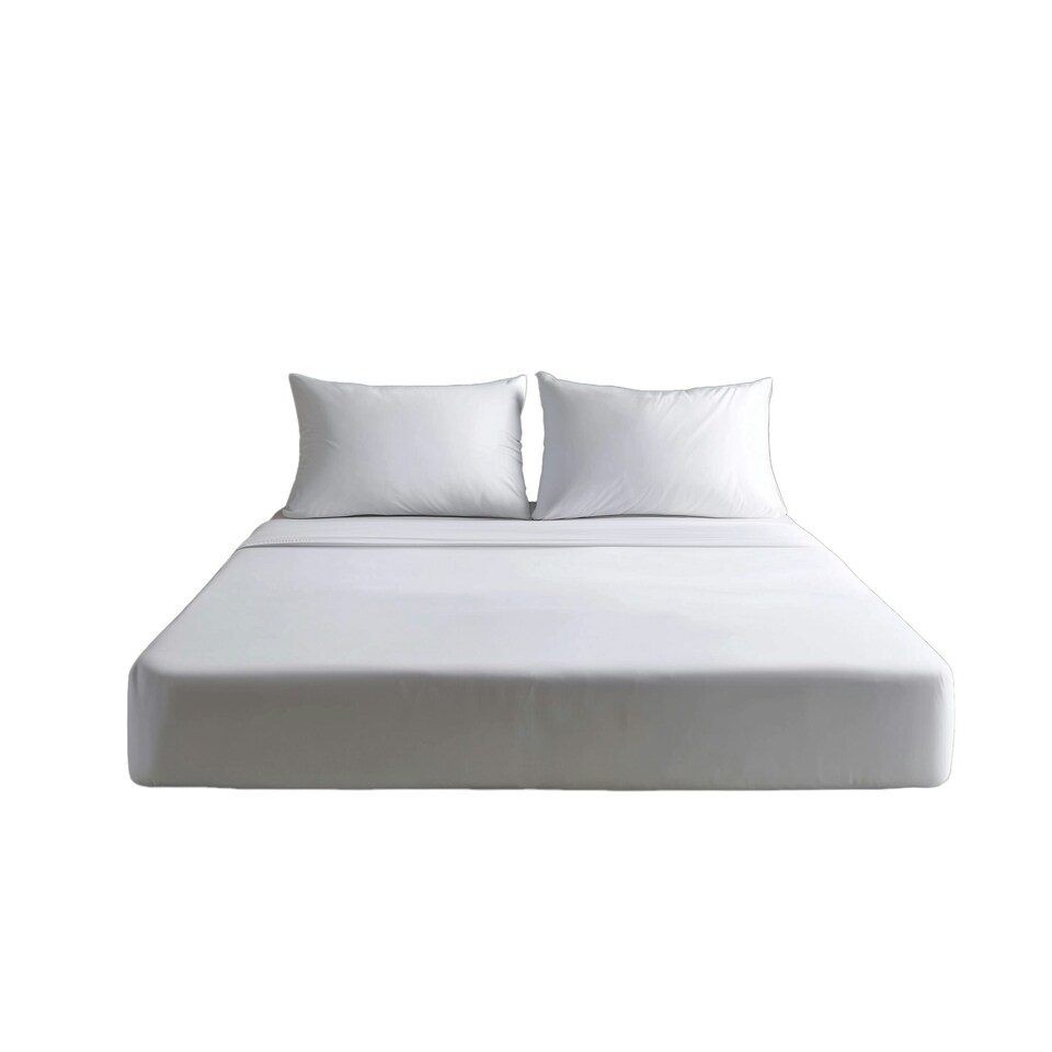 image 1 of Luxury 200TC Soft Touch Fitted Sheet Bed Linen 30cm Extra Deep Skirt White | White | Double