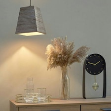 ValueLights Modern Natural Rustic Wood Square Ceiling Light Shade