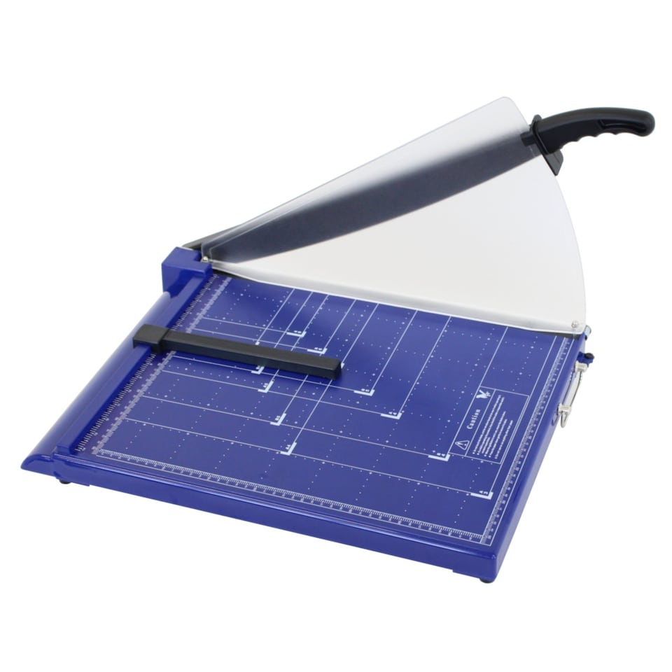 image 1 of Professional Grade A3 Guillotine With Safety Guard - Blue
