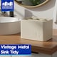 image 2 of Harbour Housewares Vintage Metal Sink Tidy - Cream | White | Cream