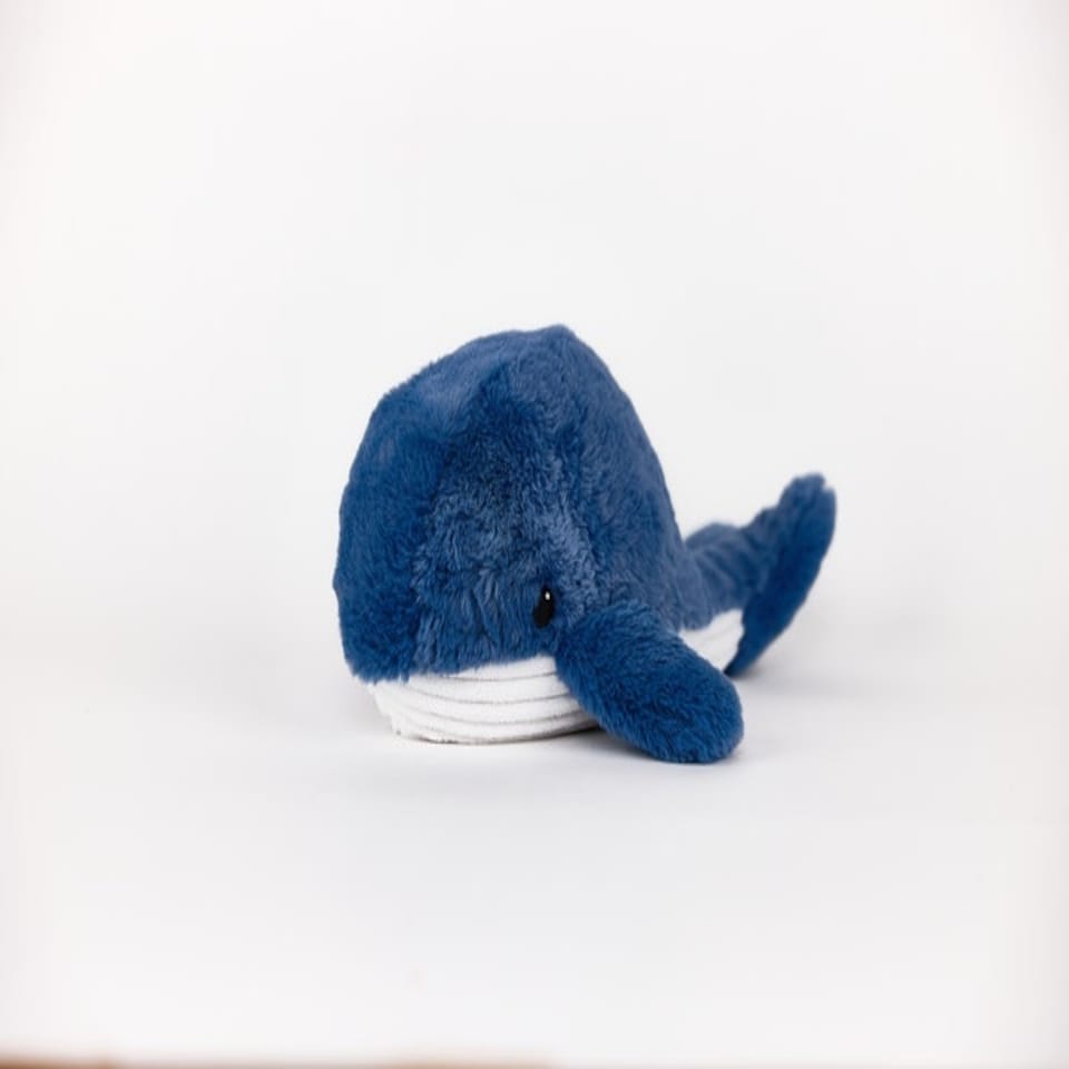 image 1 of Warmies Plush Blue Whale Microwavable LARGE